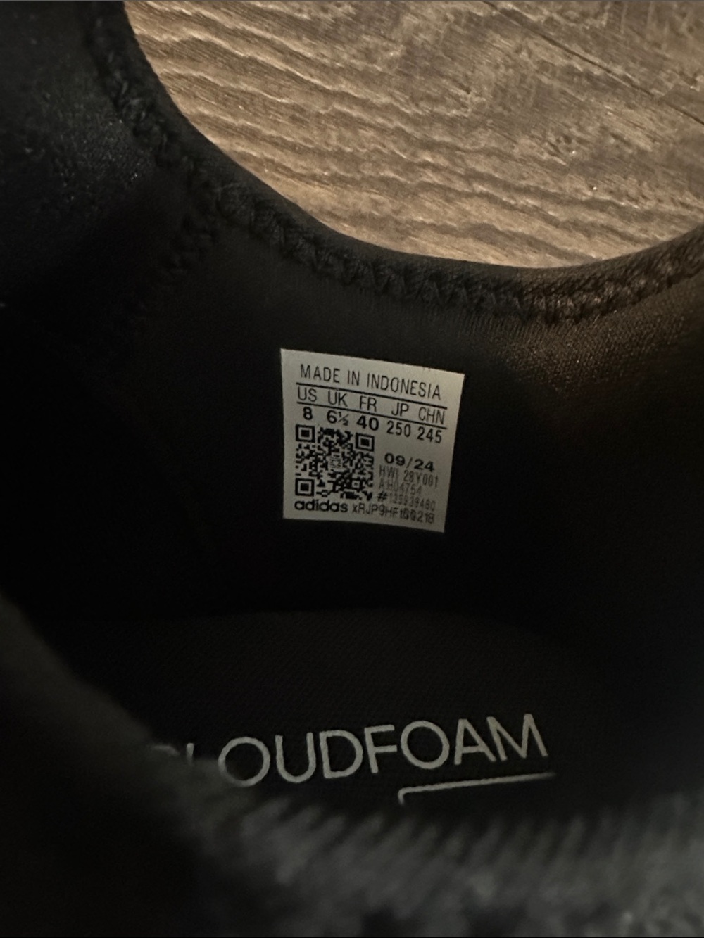 adidas Women's Black Lightweight Knit Sneakers - Picture 5 of 6